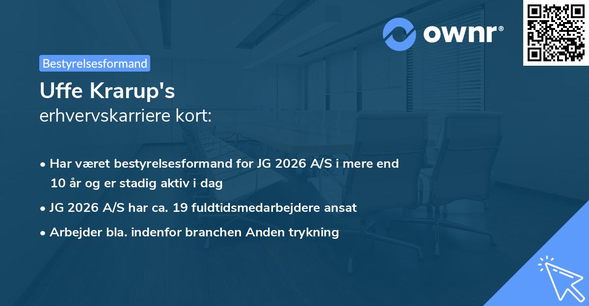 Uffe Krarup's erhvervskarriere kort