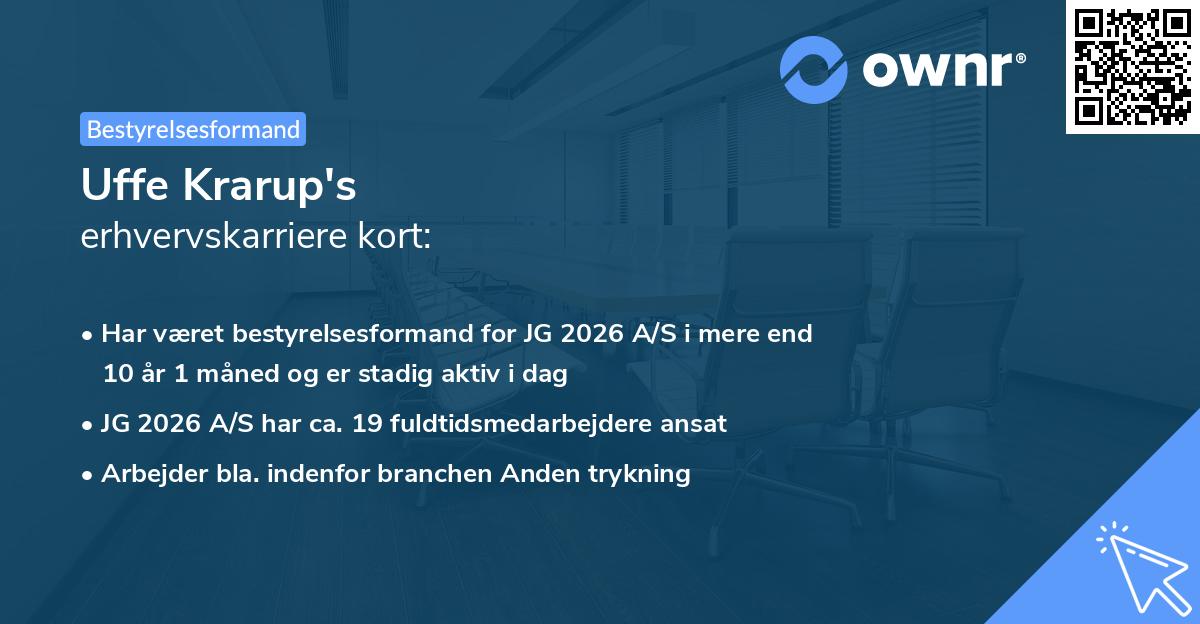 Uffe Krarup's erhvervskarriere kort