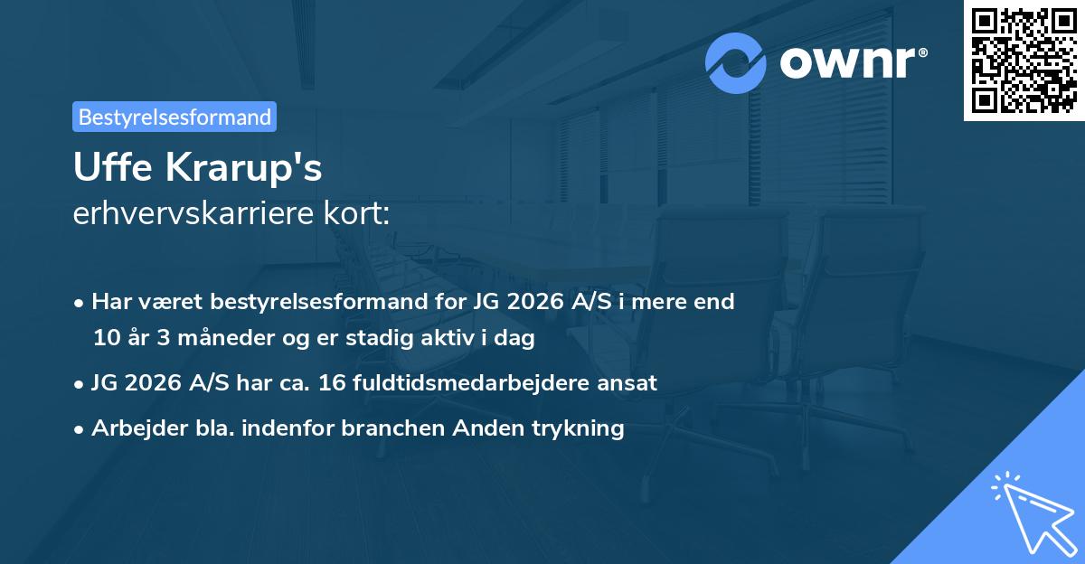 Uffe Krarup's erhvervskarriere kort