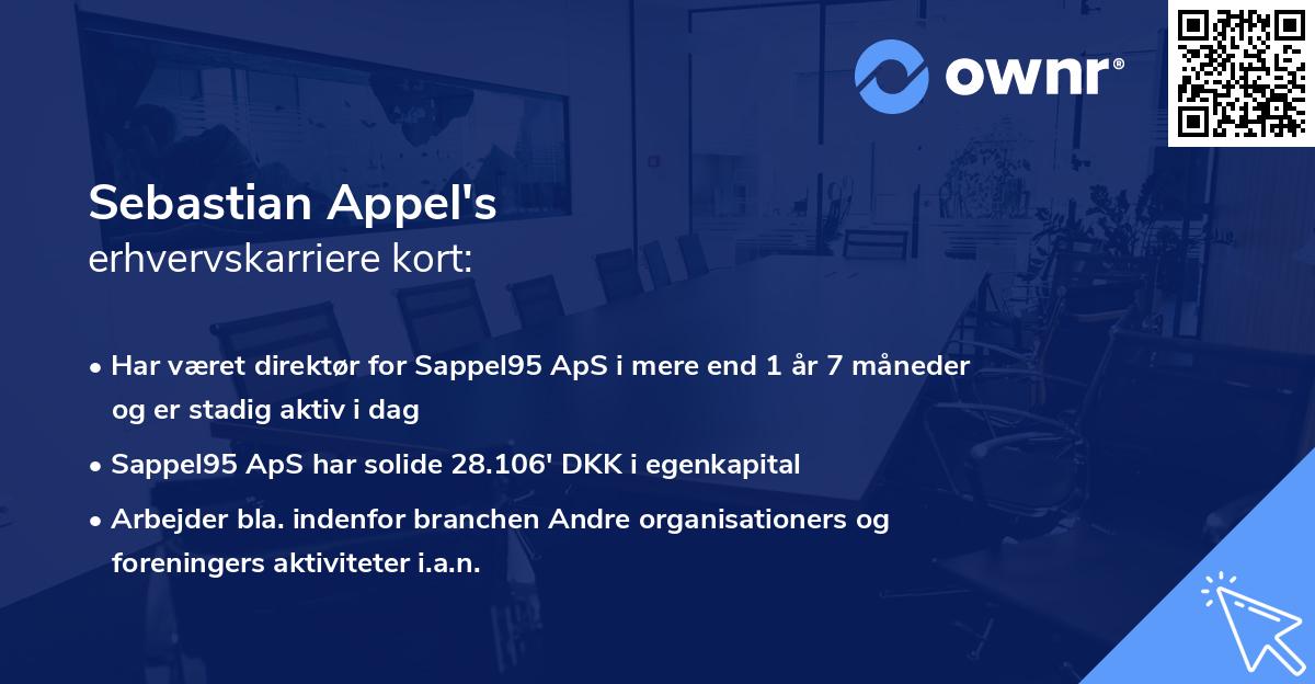 Sebastian Appel's erhvervskarriere kort