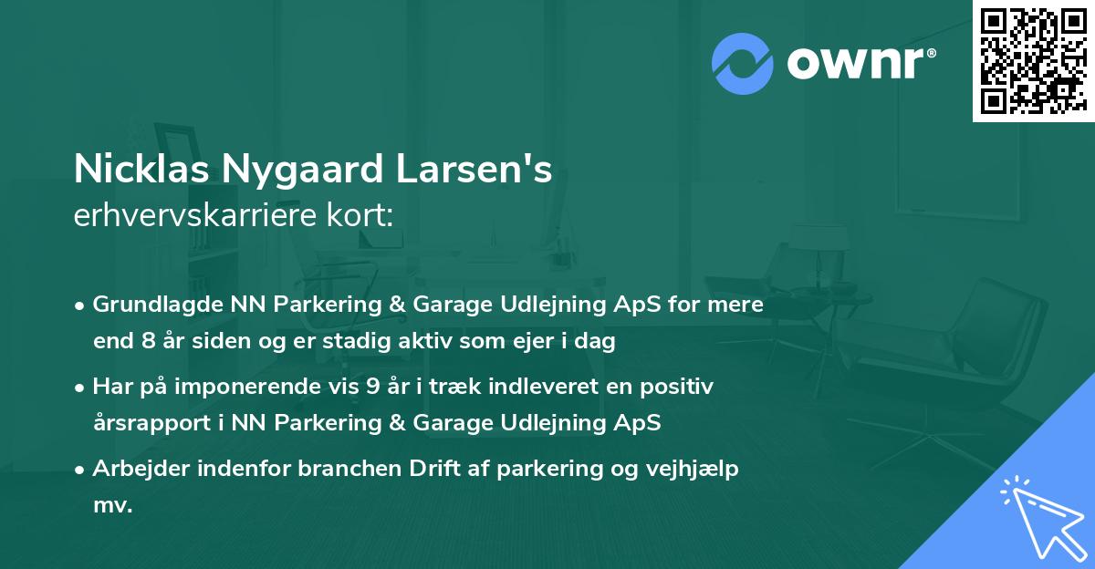 Nicklas Nygaard Larsen's erhvervskarriere kort