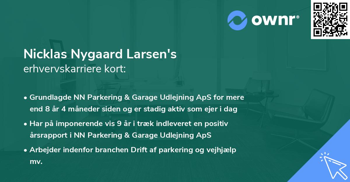Nicklas Nygaard Larsen's erhvervskarriere kort