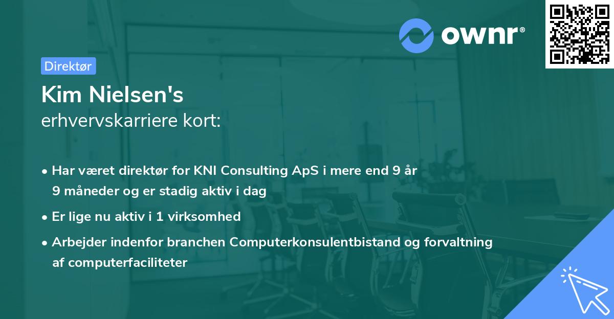 Kim Nielsen's erhvervskarriere kort
