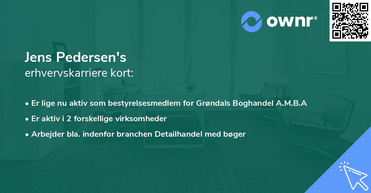 Jens Pedersen's erhvervskarriere kort