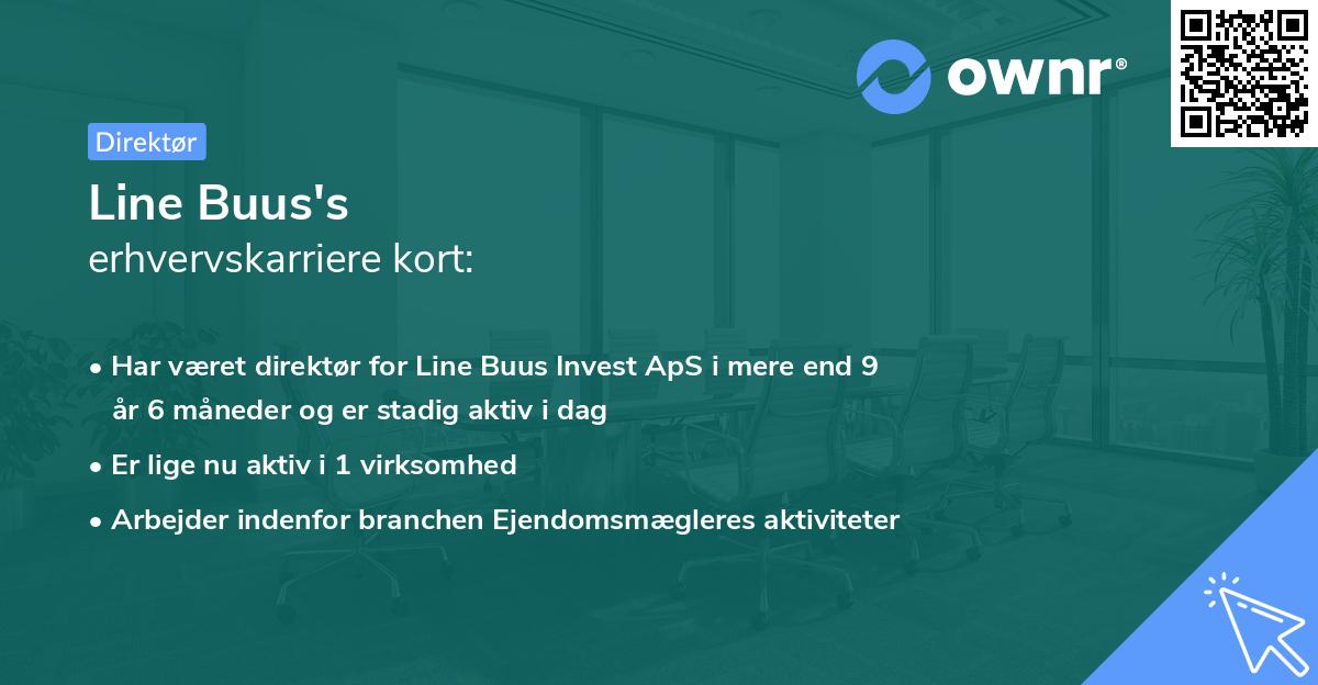 Line Buus's erhvervskarriere kort