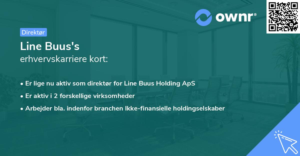 Line Buus's erhvervskarriere kort