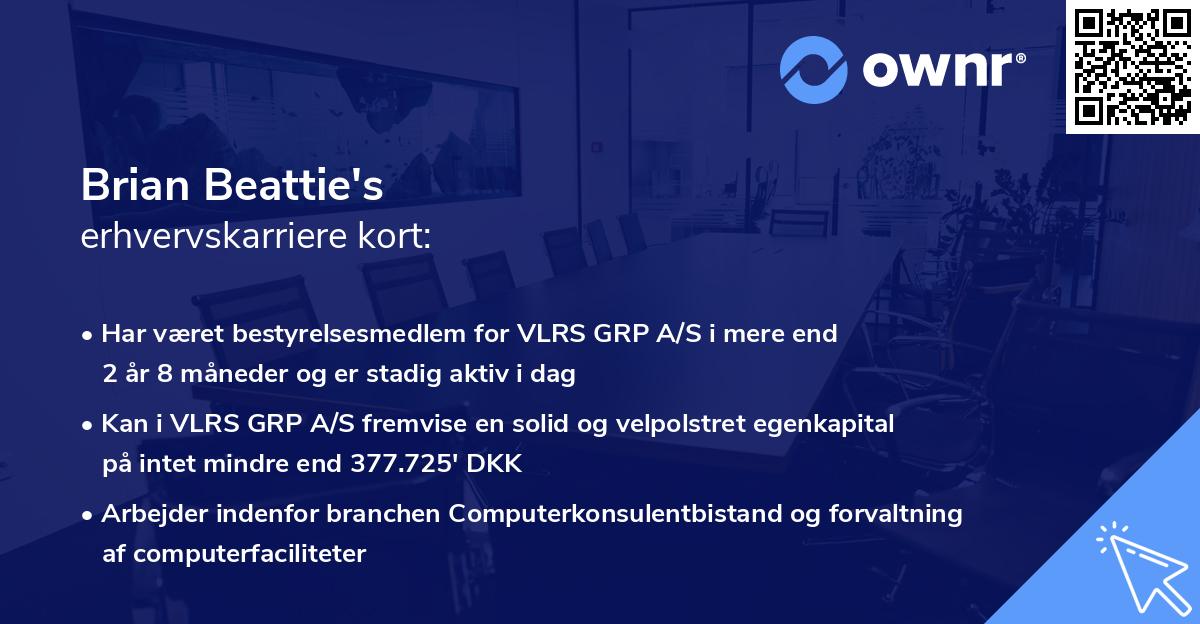 Brian Beattie's erhvervskarriere kort