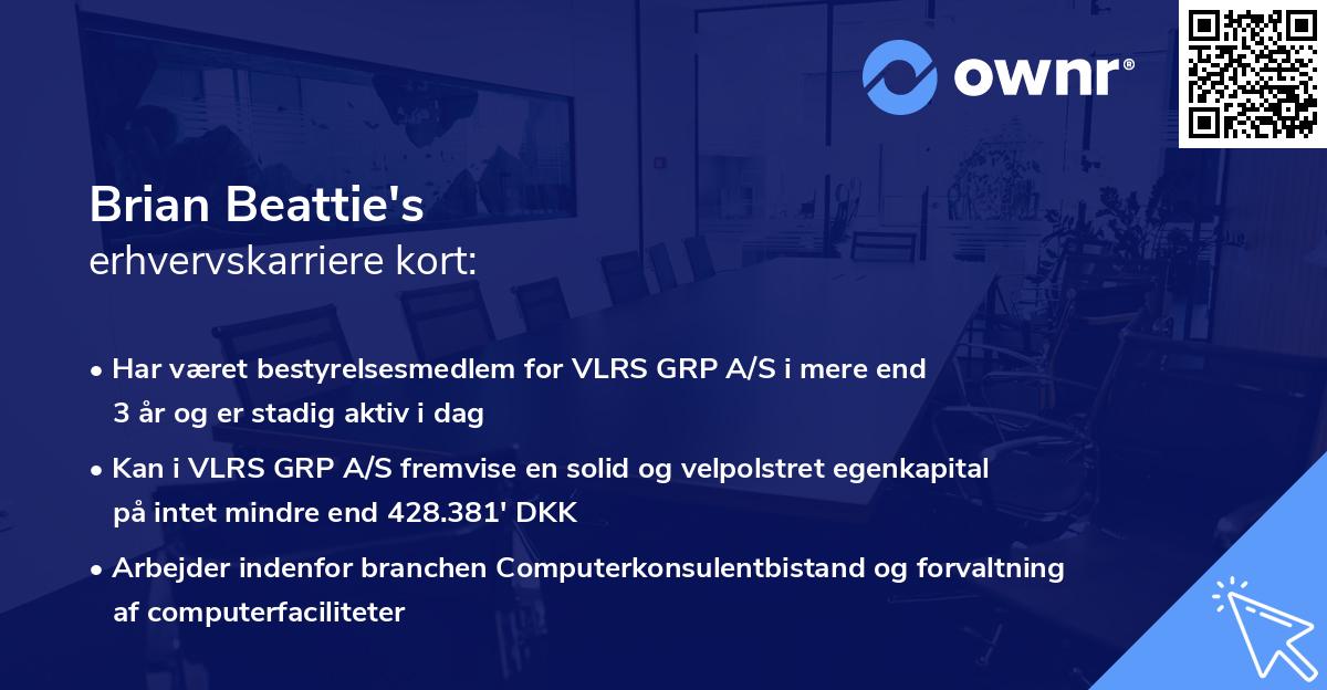 Brian Beattie's erhvervskarriere kort