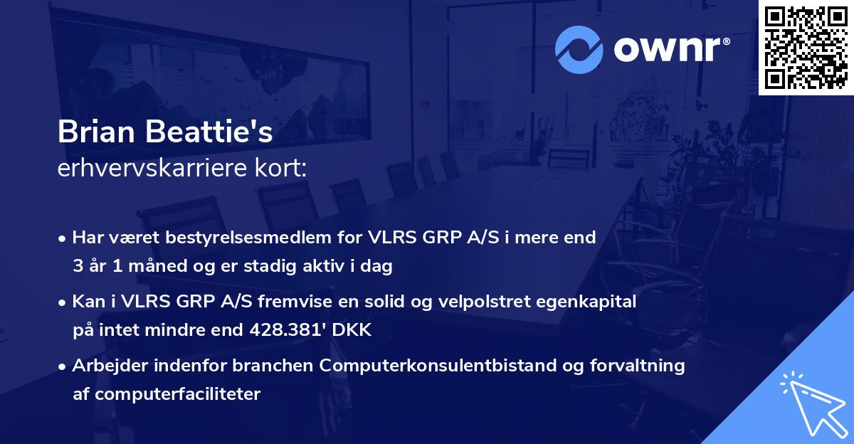 Brian Beattie's erhvervskarriere kort