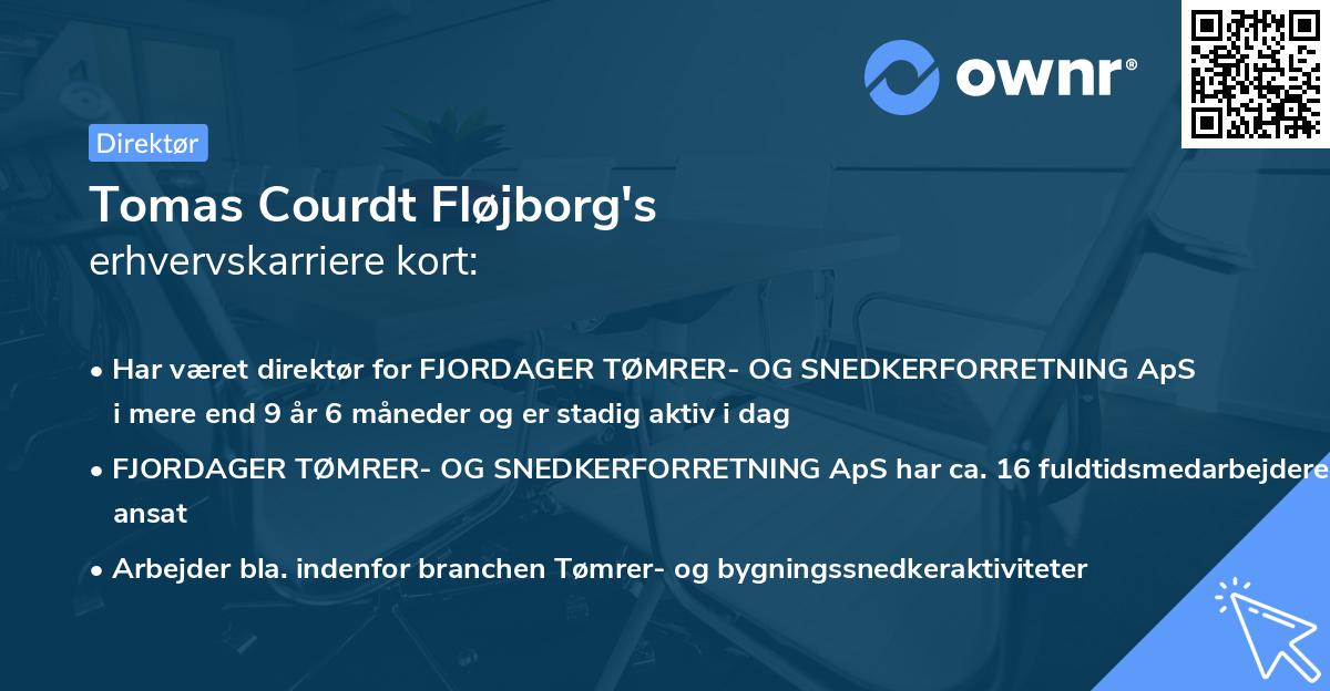 Tomas Courdt Fløjborg's erhvervskarriere kort