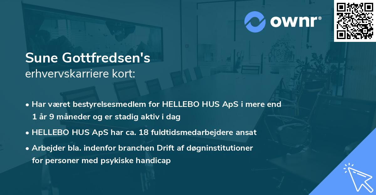 Sune Gottfredsen's erhvervskarriere kort