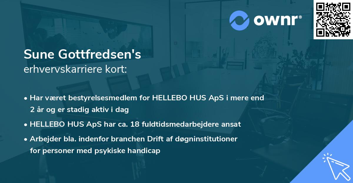 Sune Gottfredsen's erhvervskarriere kort