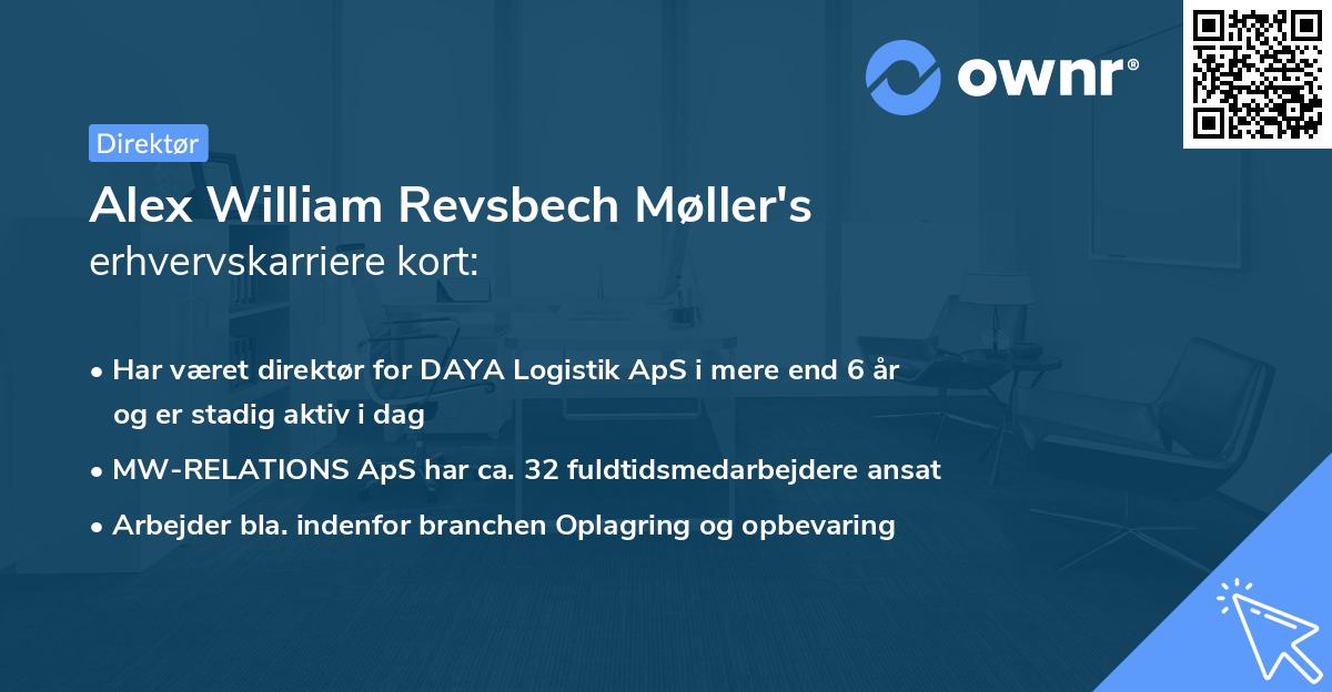 Alex William Revsbech Møller's erhvervskarriere kort