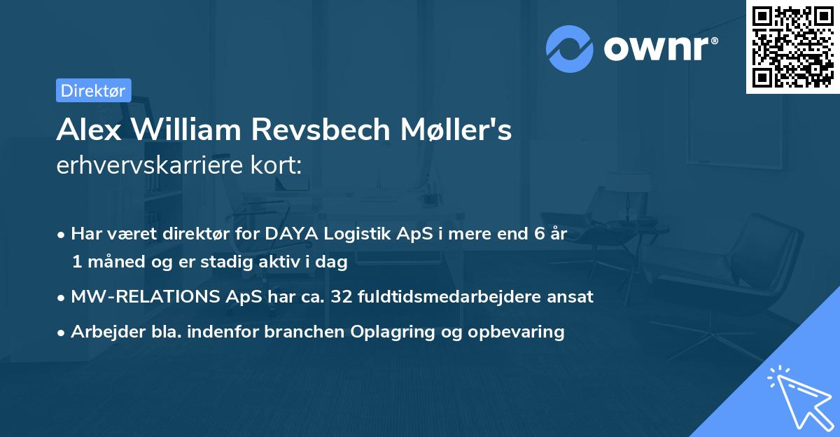Alex William Revsbech Møller's erhvervskarriere kort