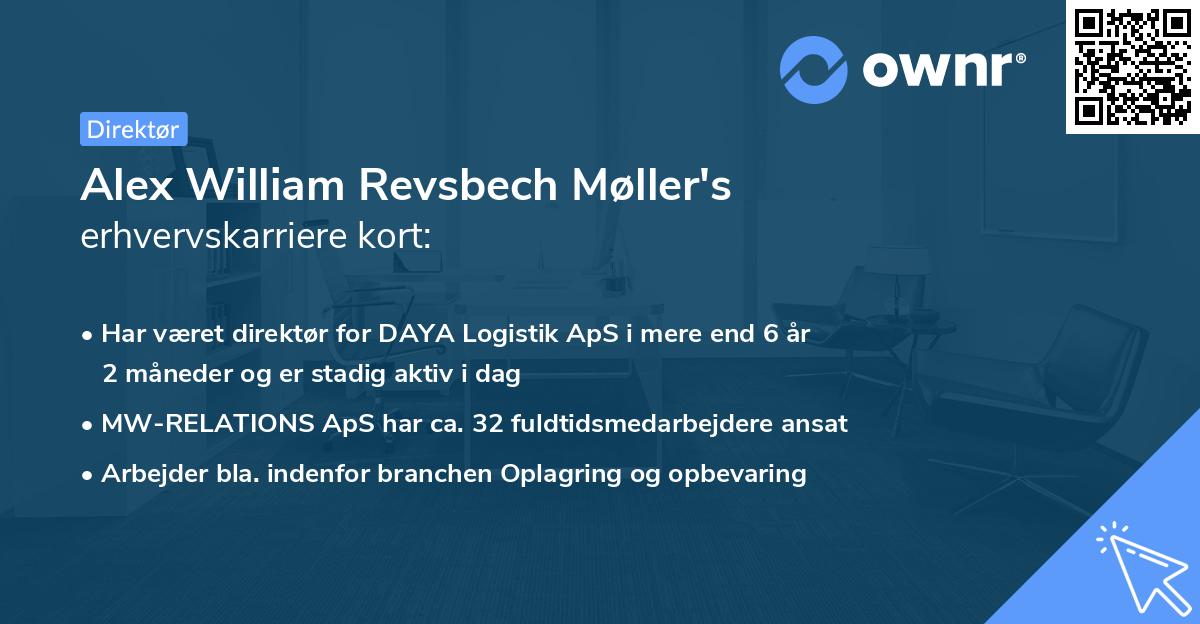 Alex William Revsbech Møller's erhvervskarriere kort