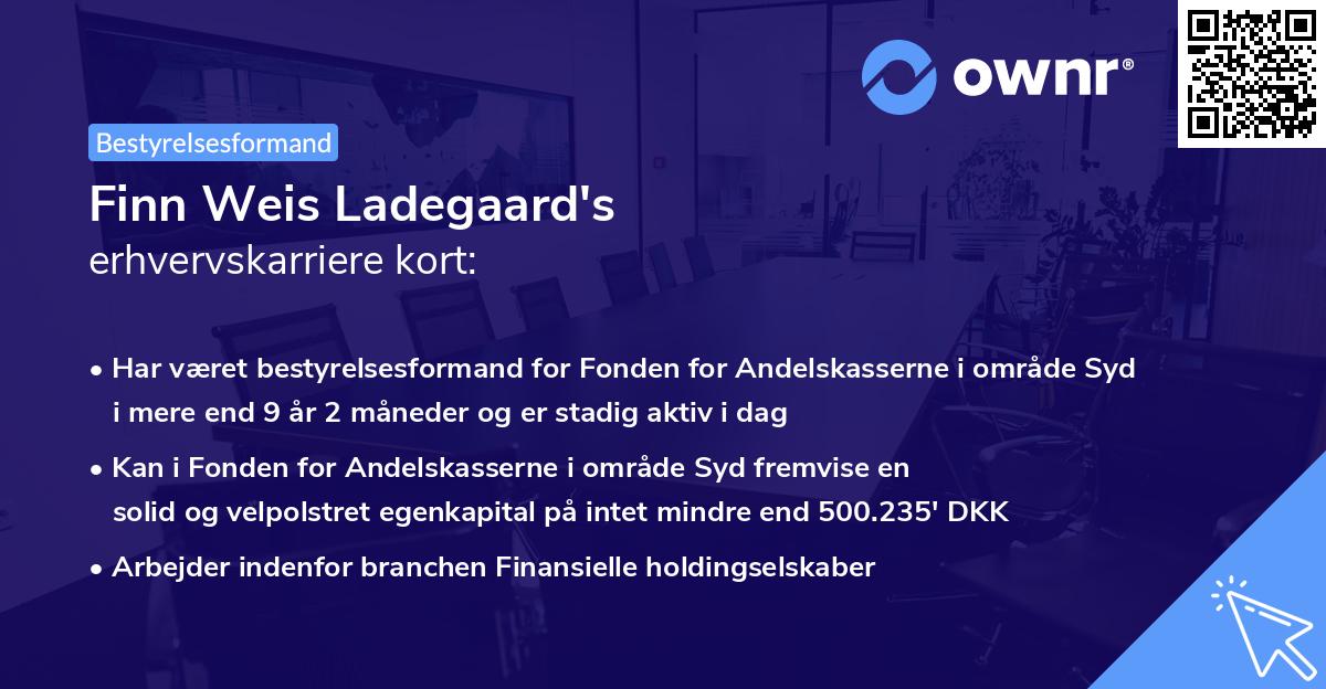 Finn Weis Ladegaard's erhvervskarriere kort