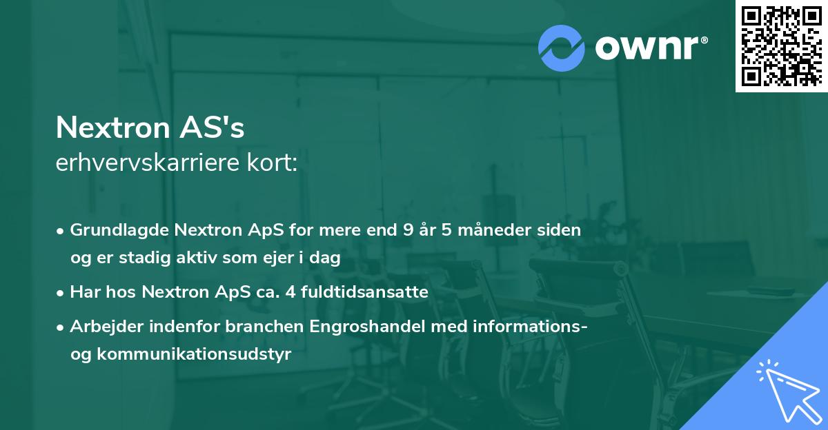 Nextron AS's erhvervskarriere kort