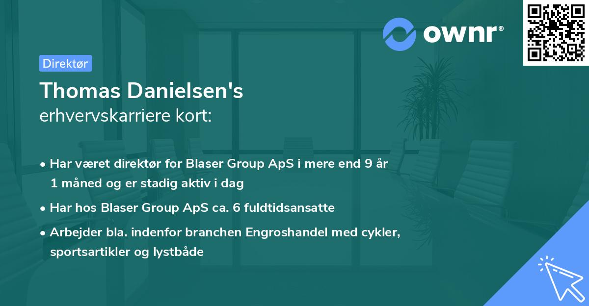 Thomas Danielsen's erhvervskarriere kort