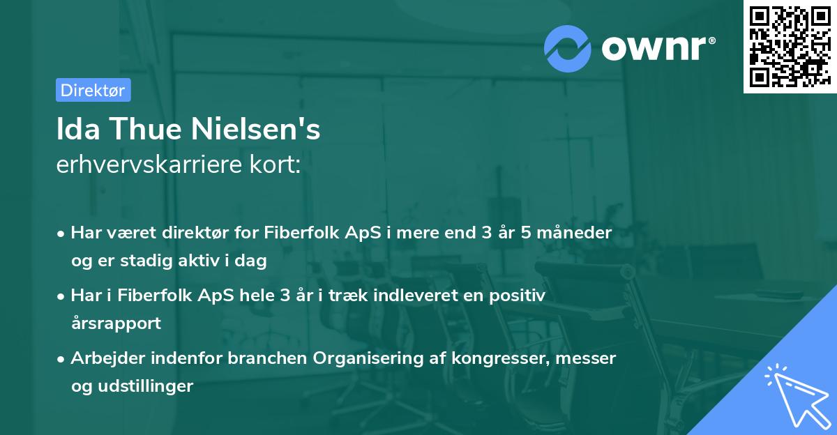 Ida Thue Nielsen's erhvervskarriere kort