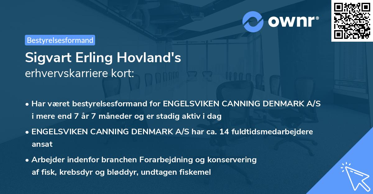 Sigvart Erling Hovland's erhvervskarriere kort