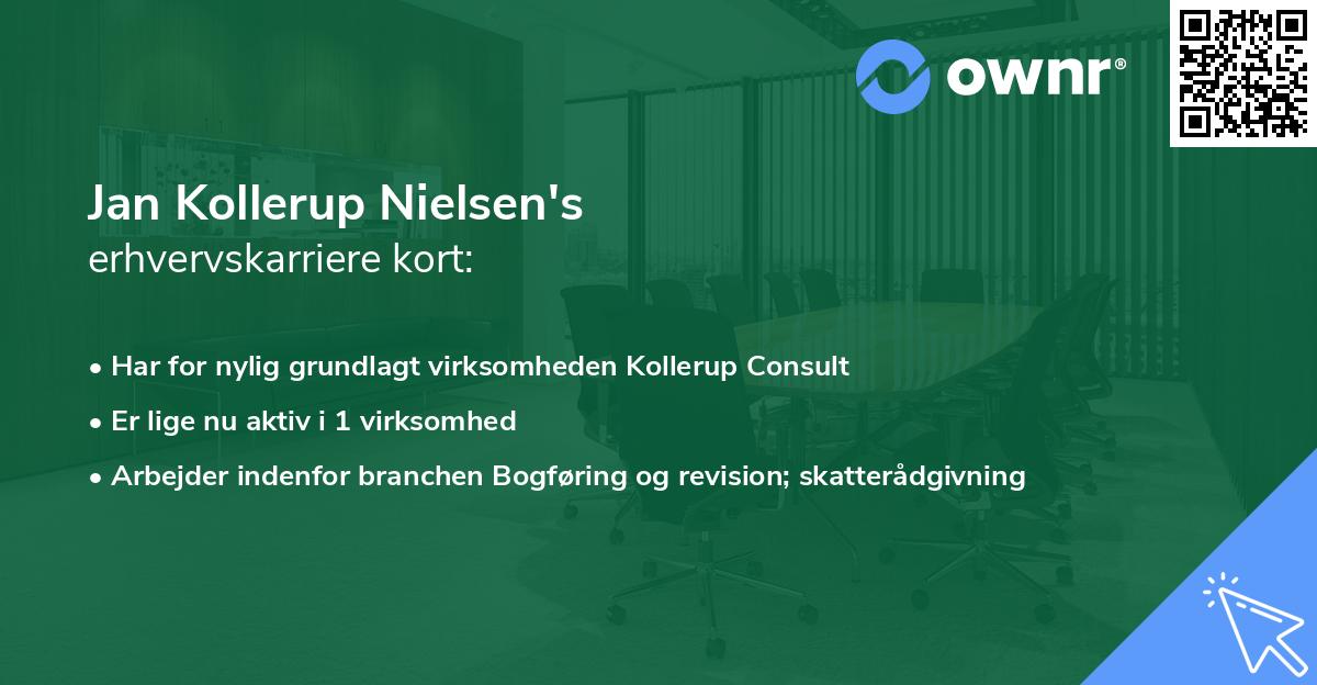 Jan Kollerup Nielsen's erhvervskarriere kort