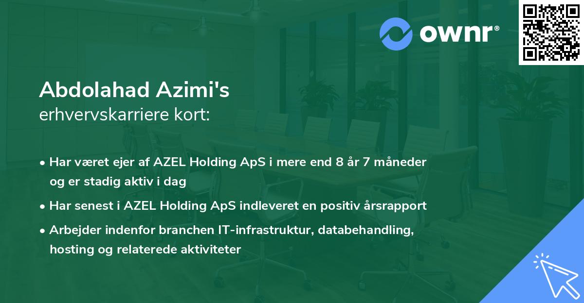 Abdolahad Azimi's erhvervskarriere kort