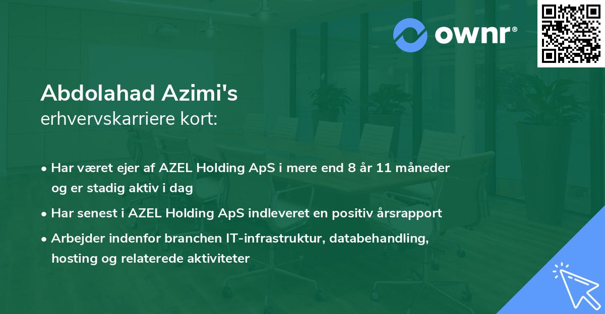 Abdolahad Azimi's erhvervskarriere kort