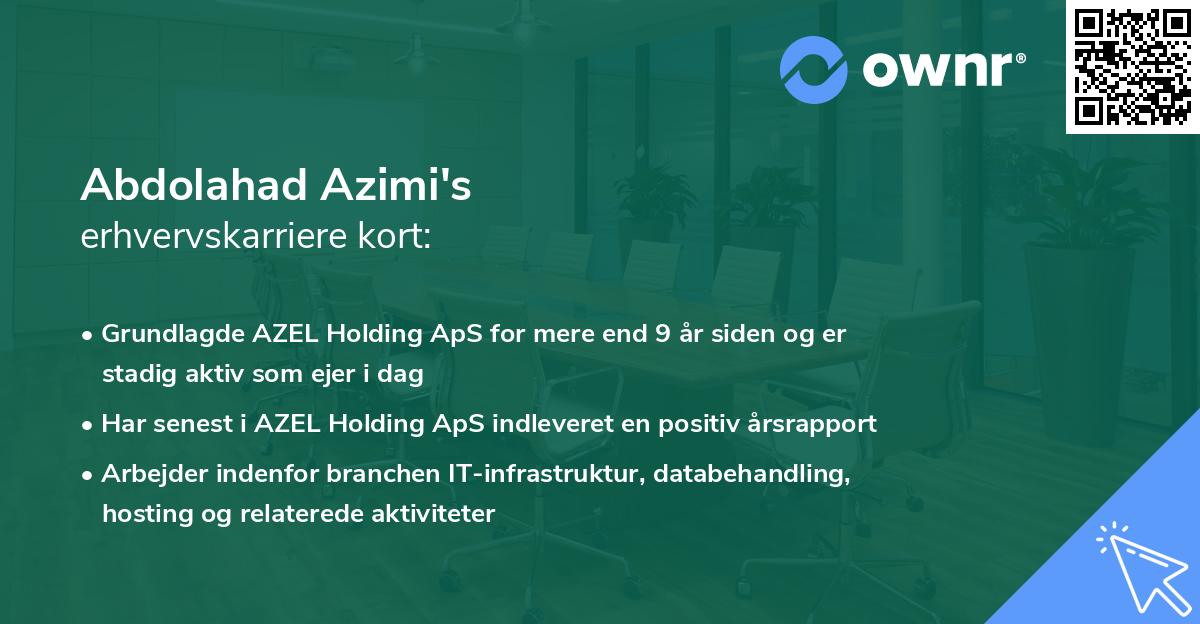 Abdolahad Azimi's erhvervskarriere kort