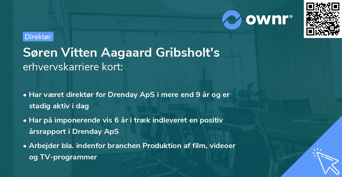 Søren Vitten Aagaard Gribsholt's erhvervskarriere kort