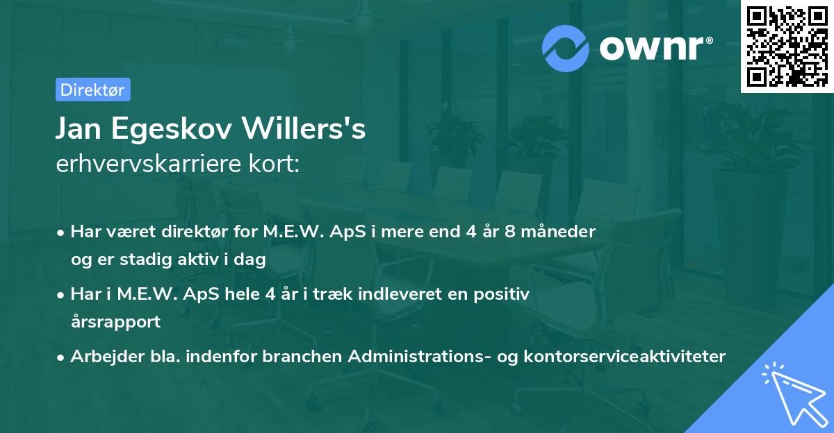 Jan Egeskov Willers's erhvervskarriere kort