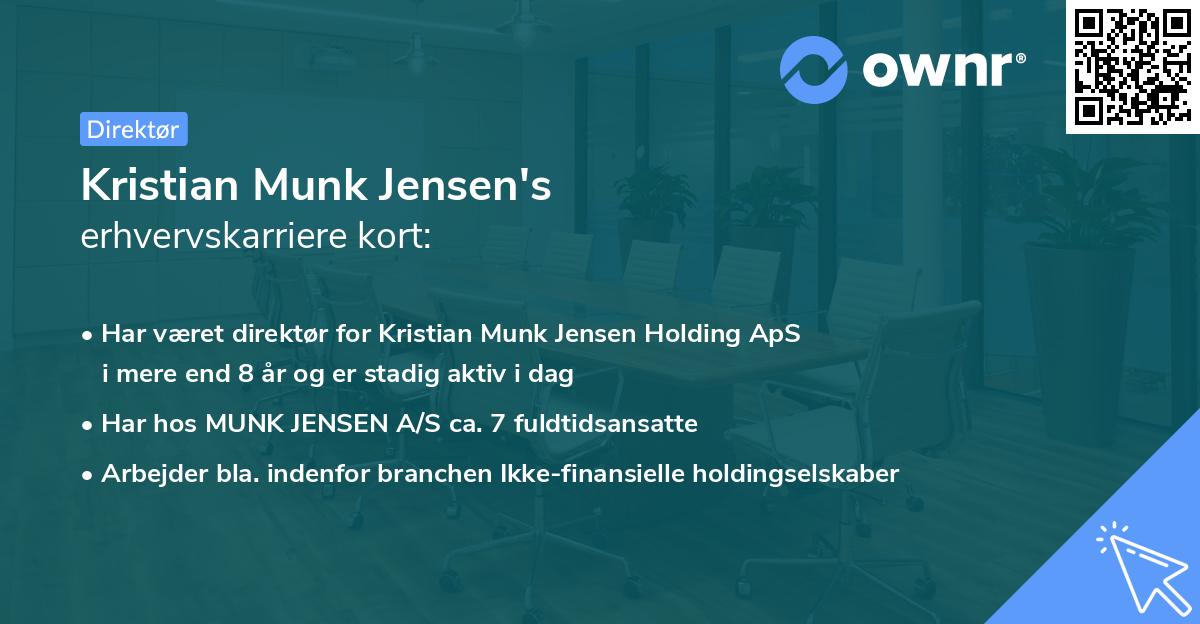 Kristian Munk Jensen's erhvervskarriere kort