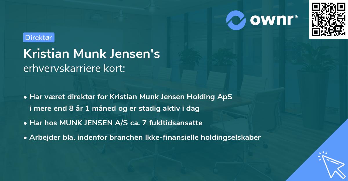 Kristian Munk Jensen's erhvervskarriere kort