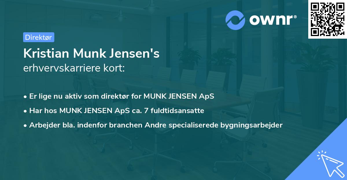 Kristian Munk Jensen's erhvervskarriere kort