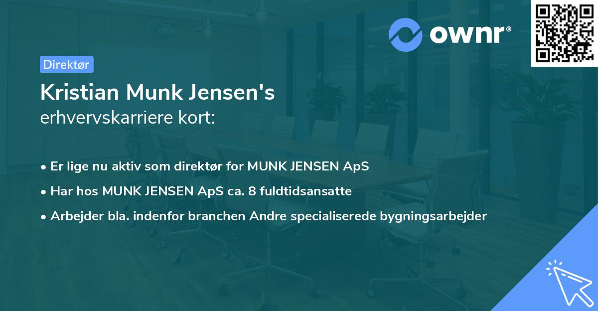 Kristian Munk Jensen's erhvervskarriere kort