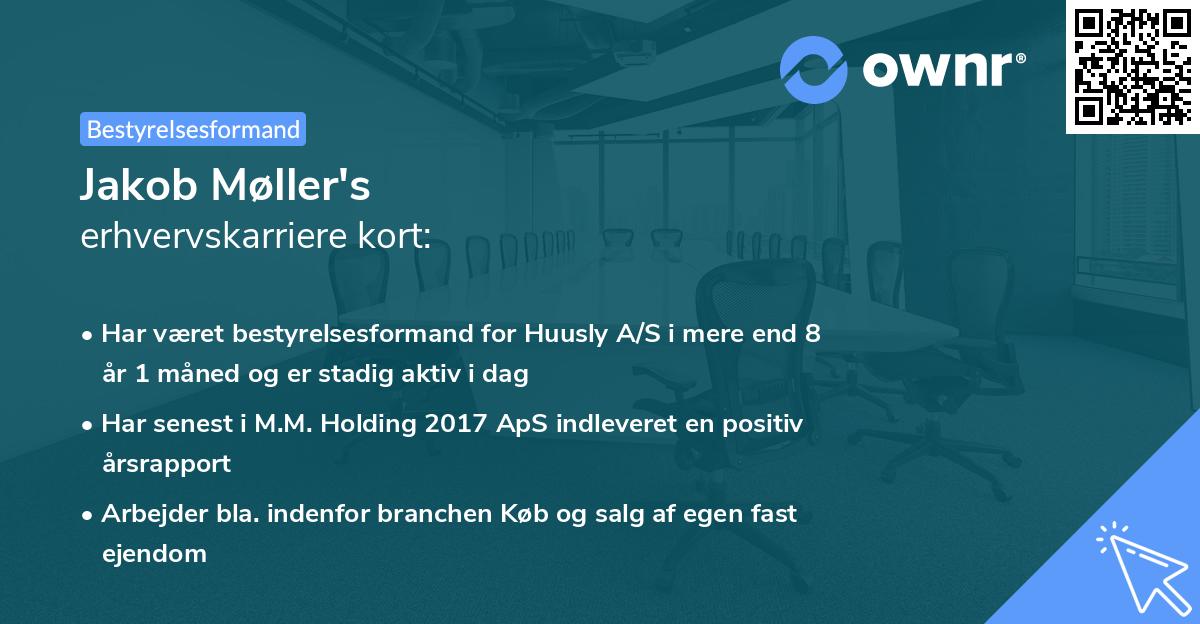 Jakob Møller's erhvervskarriere kort