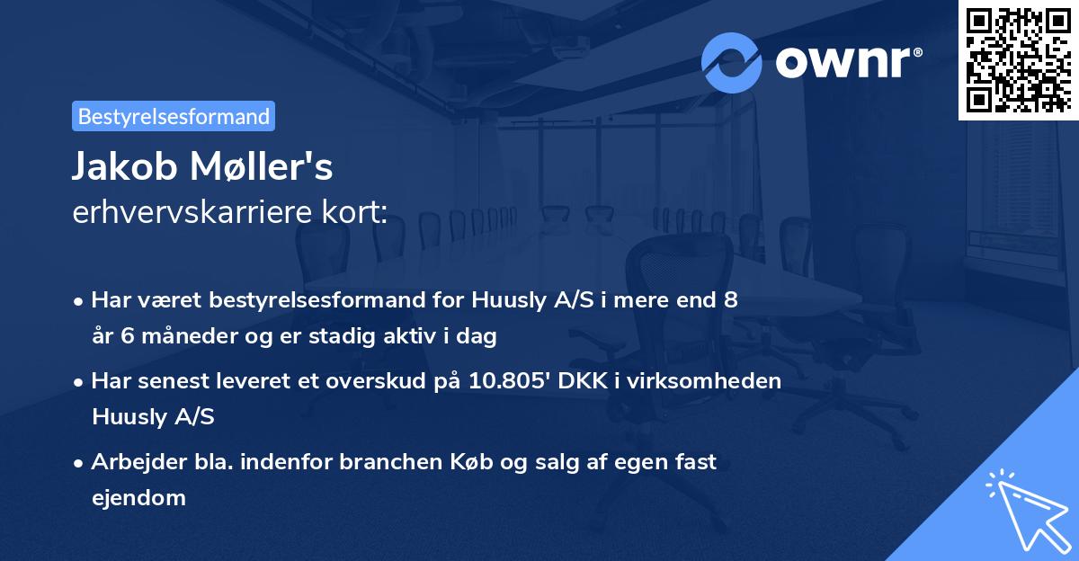 Jakob Møller's erhvervskarriere kort