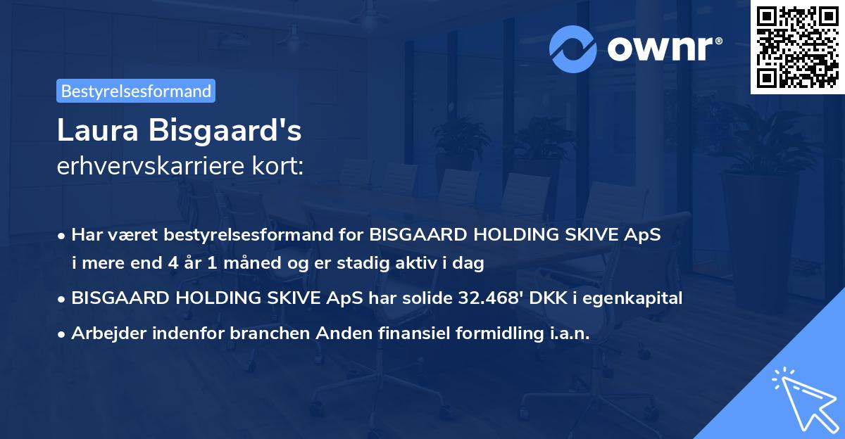 Laura Bisgaard's erhvervskarriere kort