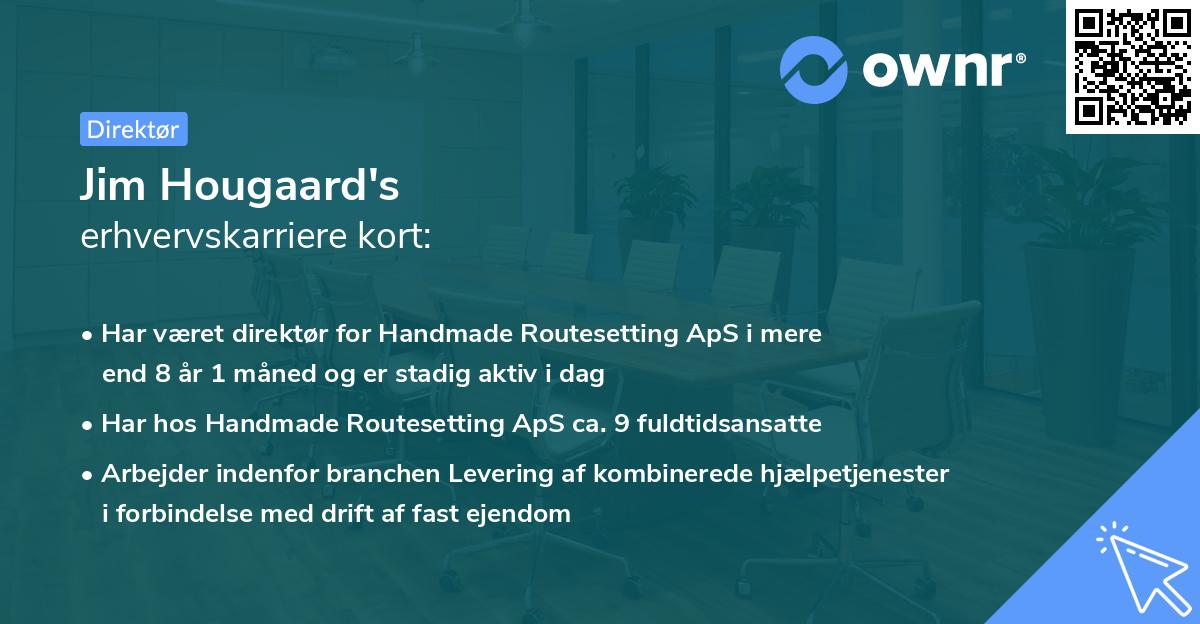 Jim Hougaard's erhvervskarriere kort
