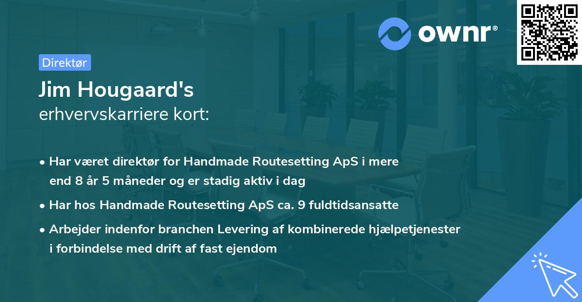 Jim Hougaard's erhvervskarriere kort