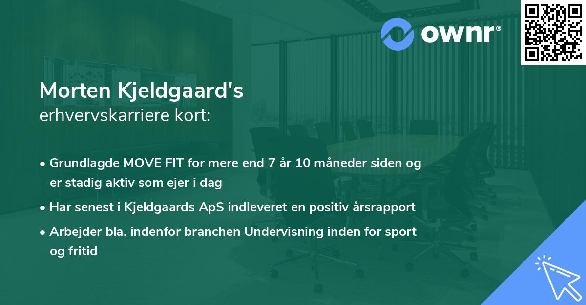 Morten Kjeldgaard's erhvervskarriere kort