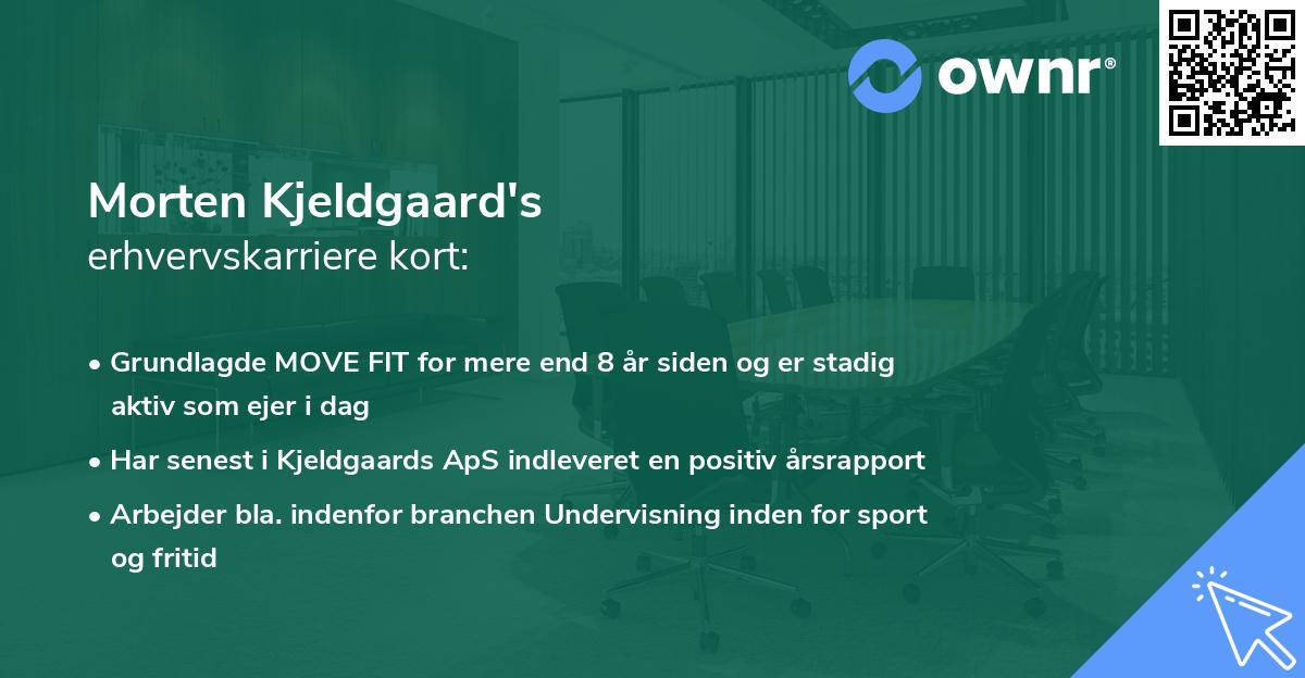 Morten Kjeldgaard's erhvervskarriere kort