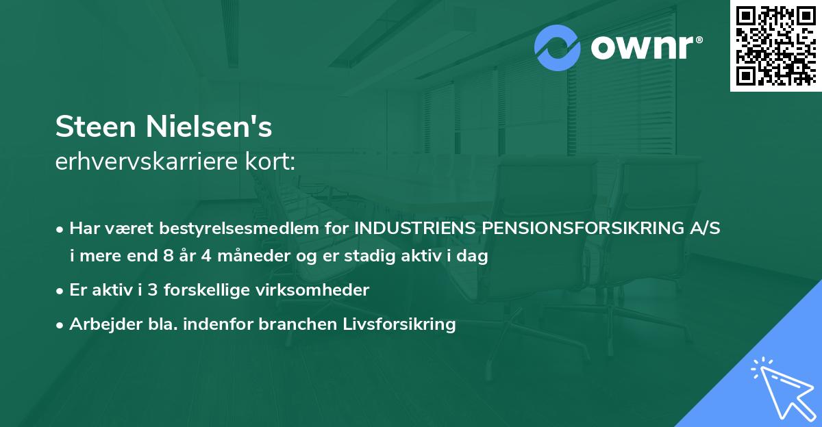Steen Nielsen's erhvervskarriere kort