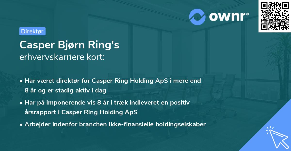 Casper Bjørn Ring's erhvervskarriere kort