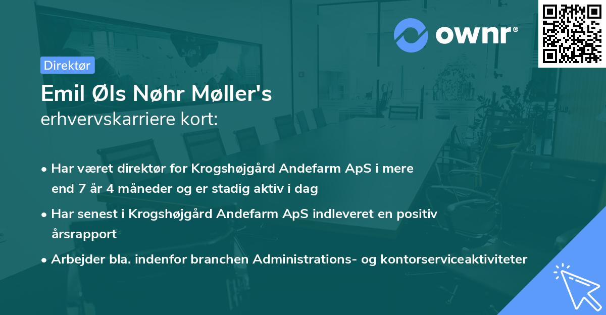 Emil Øls Nøhr Møller's erhvervskarriere kort