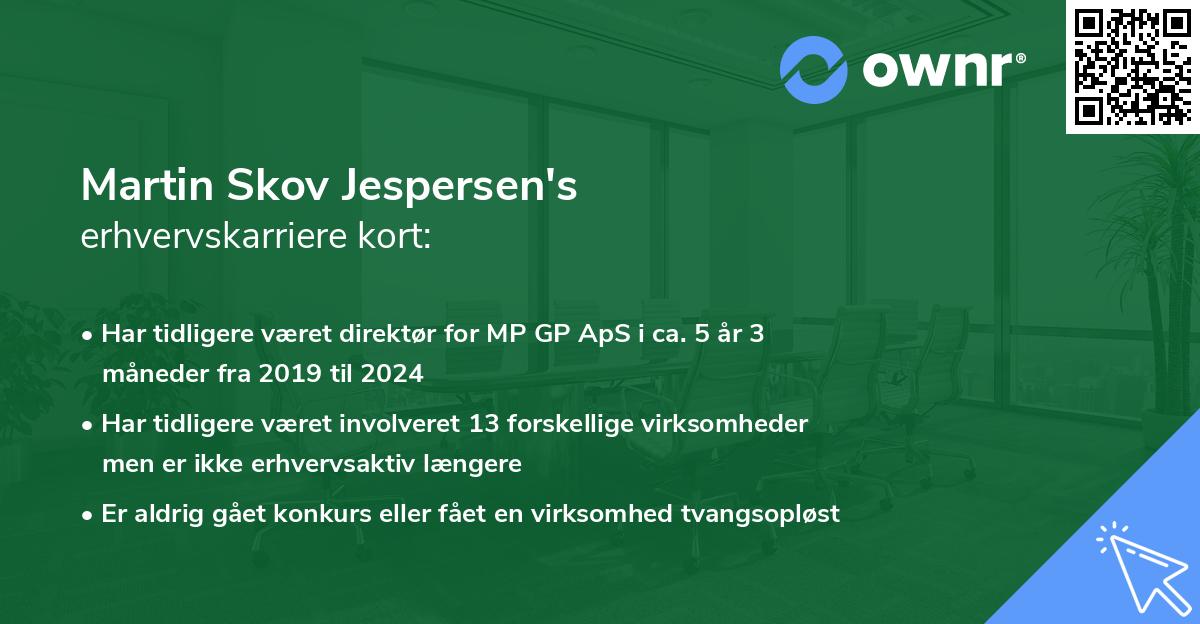 Martin Skov Jespersen's erhvervskarriere kort