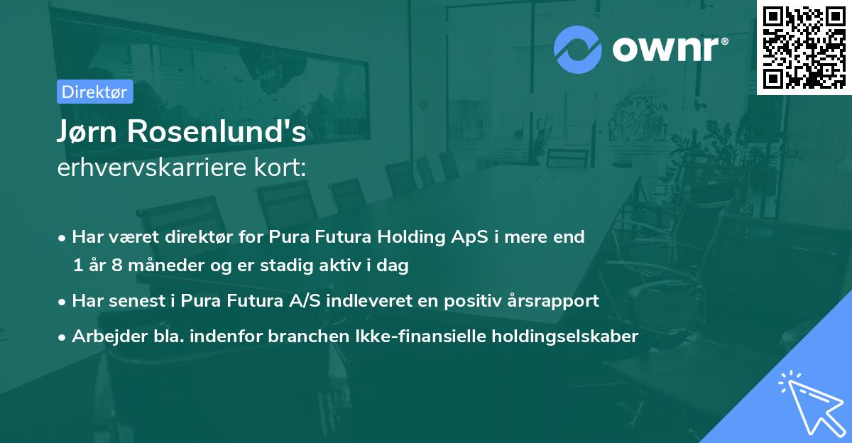 Jørn Rosenlund's erhvervskarriere kort