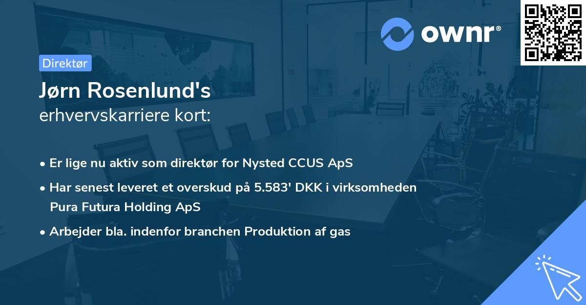 Jørn Rosenlund's erhvervskarriere kort