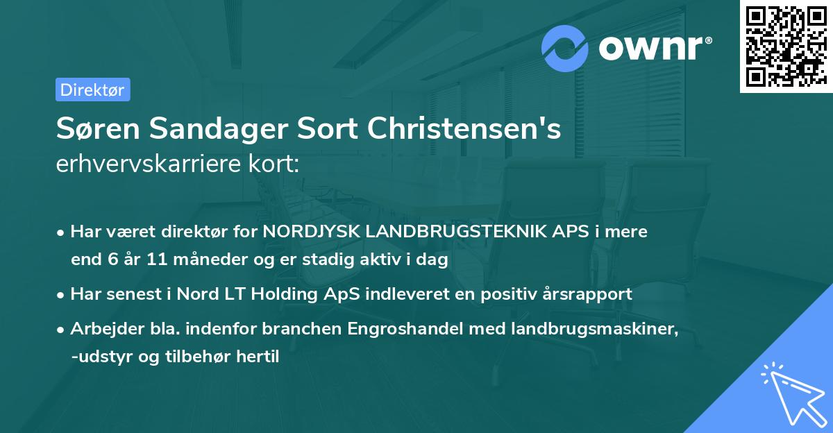Søren Sandager Sort Christensen's erhvervskarriere kort