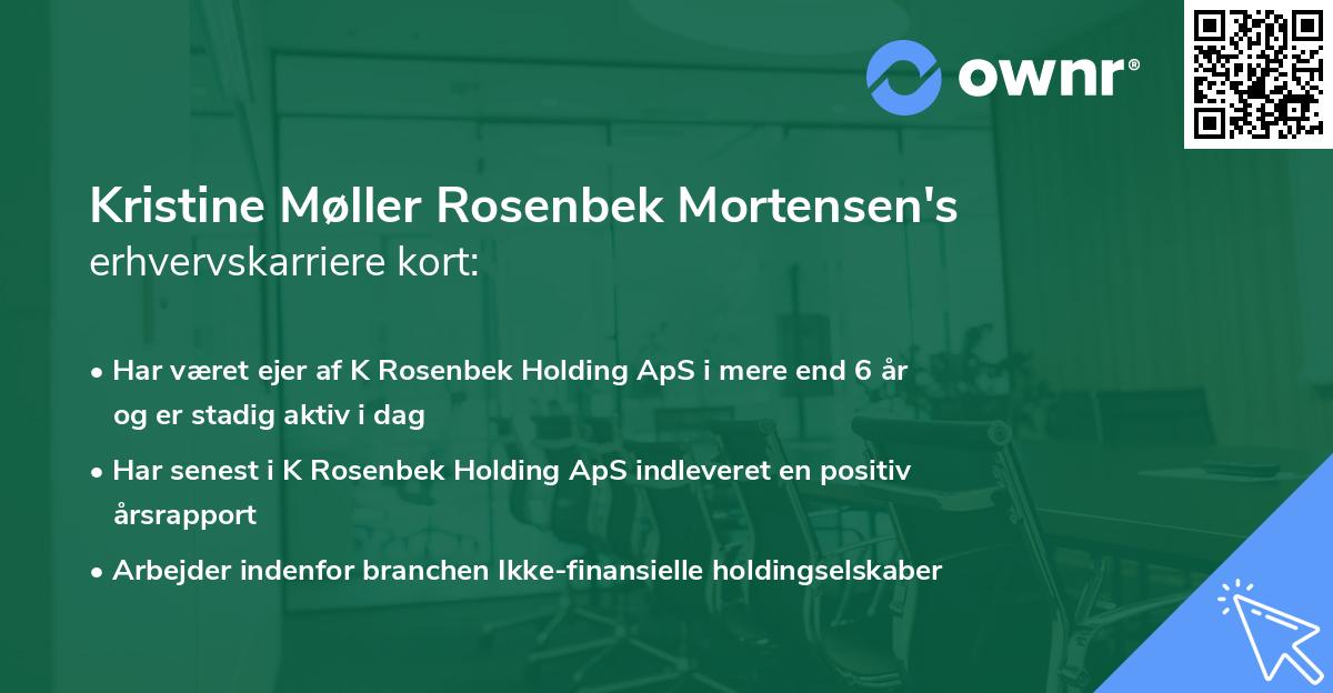 Kristine Møller Rosenbek Mortensen's erhvervskarriere kort