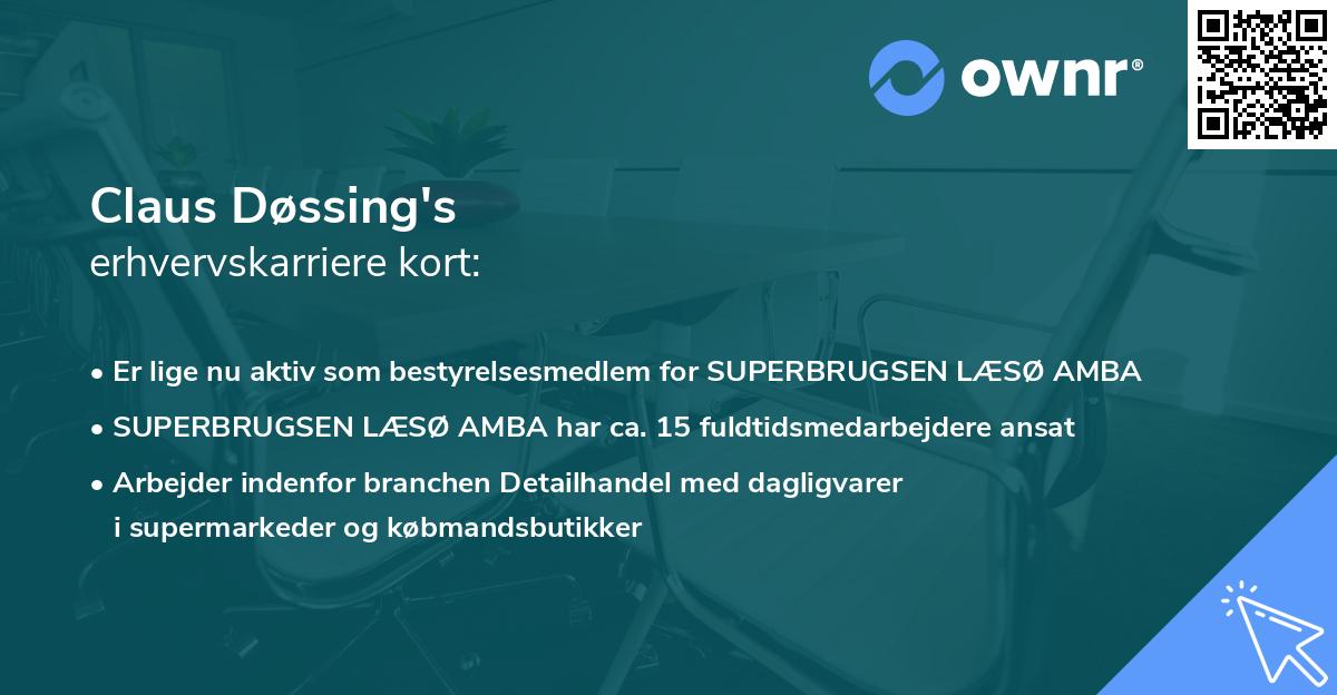 Claus Døssing's erhvervskarriere kort